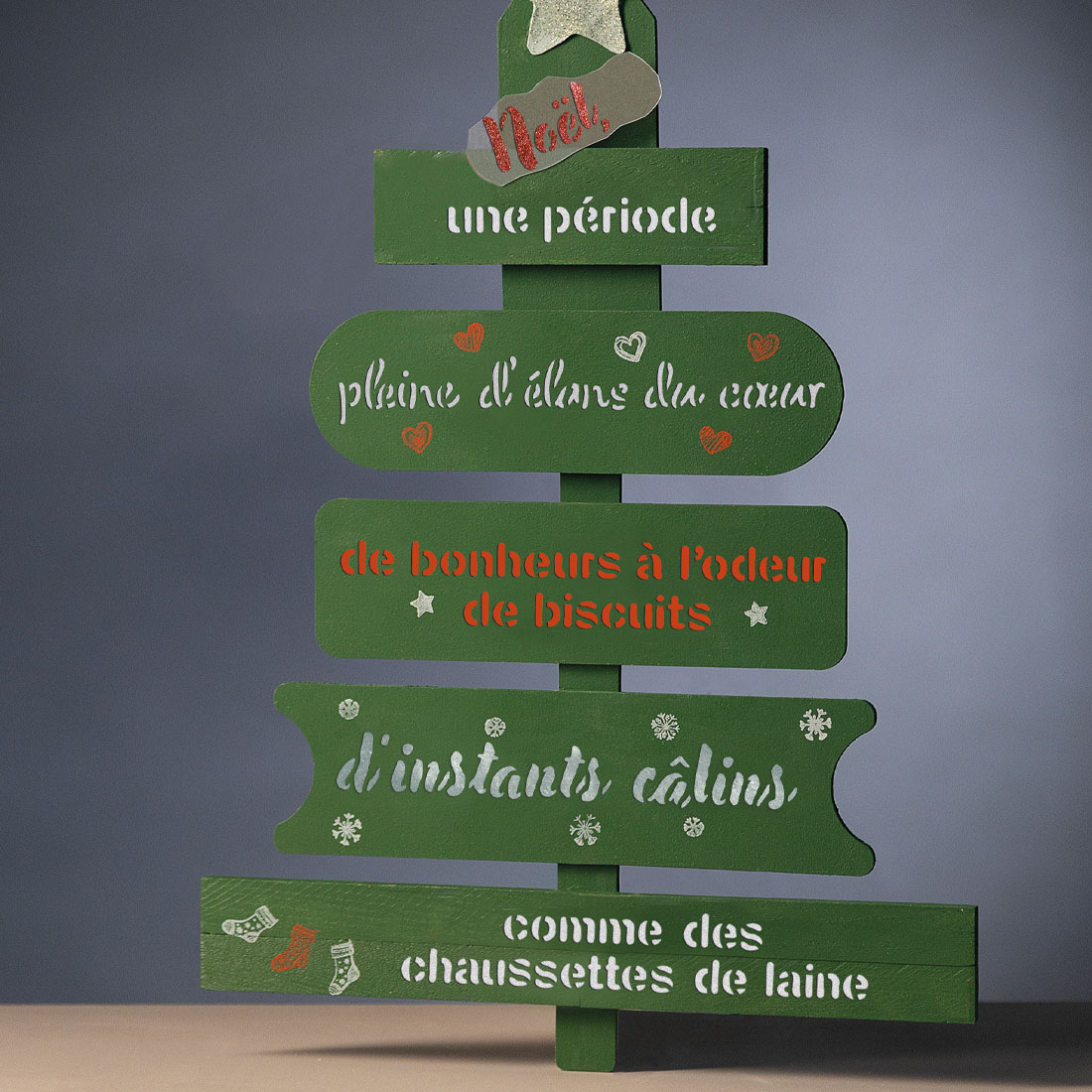 Flexschablone senteur Noël est là Kunststoffschablone