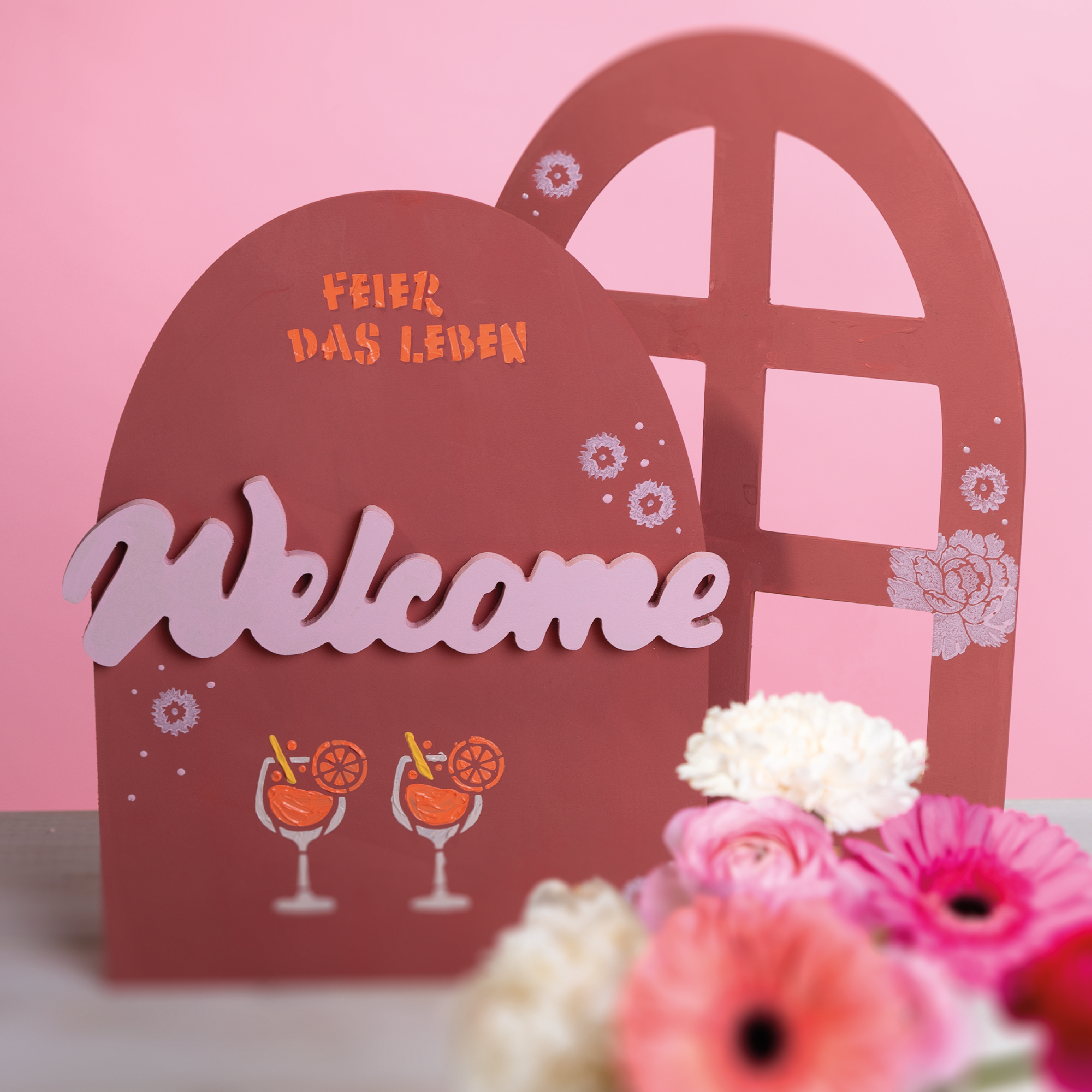 Flexschablone Feierlaune Kunststoffschablone