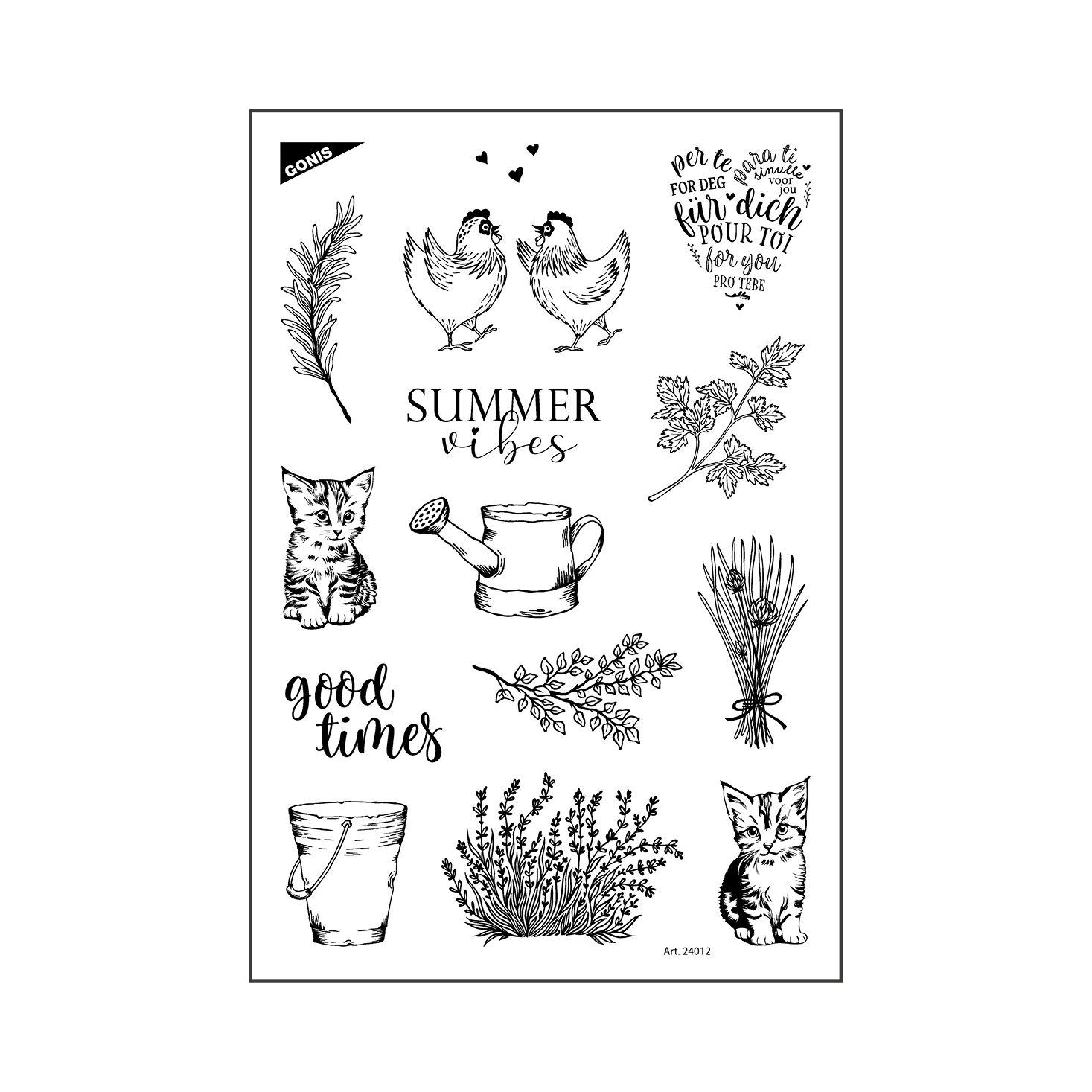 GONIS Stempel Sommerliebe Silikonstempel