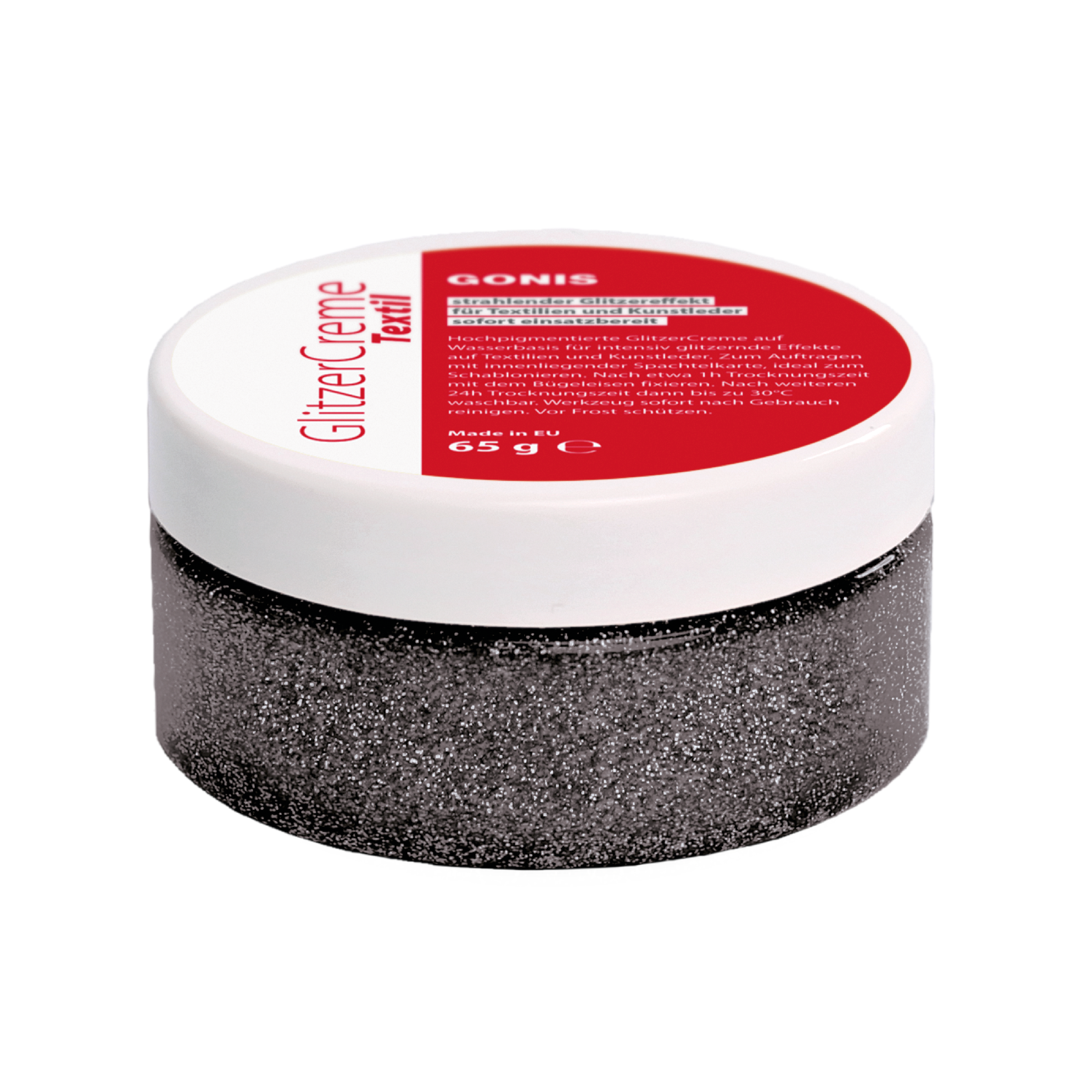 GlitzerCreme Textil Schwarz