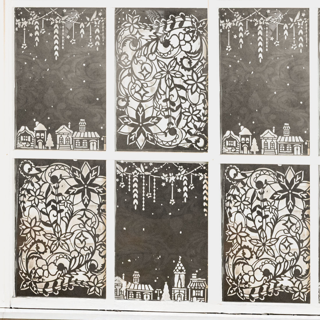 Flexschablone Eisblumen Kunststoffschablone